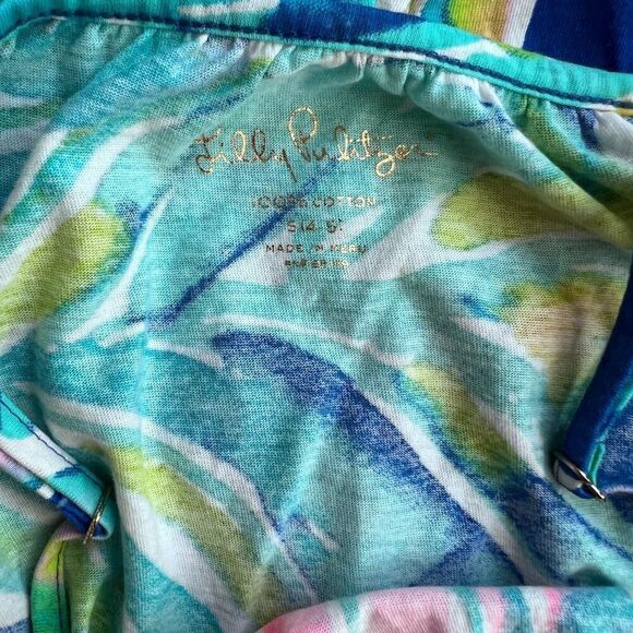 Lilly Pulitzer Girls Cold Shoulder Vibrant Lightweight Candice Romper Size 4-5Y - Picture 4 of 6